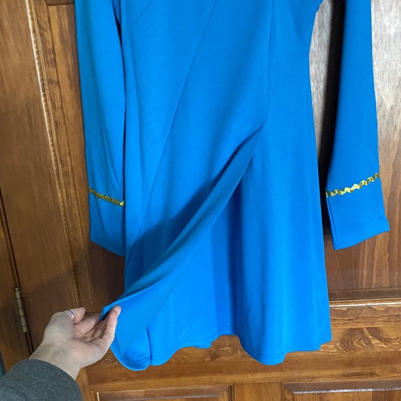 Star Trek Blue Starfleet Tunic Dress with Black Collar NWOT - Picture 10 of 11